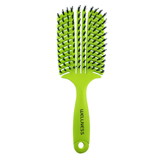 WELLNESS PREMIUM PRODUCTS flat green hair brush - large